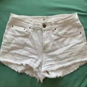 white billabong shorts